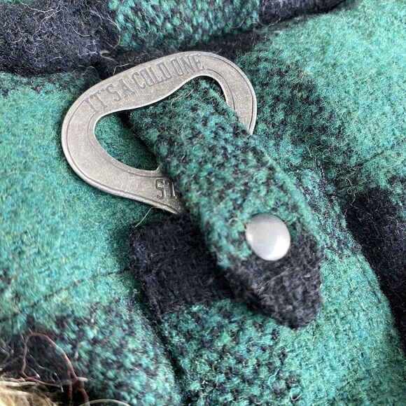 American eagle trapper Mens Green plaid hat FAUX FUR  S/M Bottle Opener - Picture 5 of 8